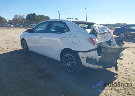 2016 Toyota Corolla S Plus z USA, uszkodzony, nr VIN 2T1BURHE4GC739504